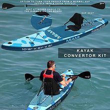 Load image into Gallery viewer, Tidal King Miami 10&#39; 6&quot; Stand Up Paddle Board ISUP - with Adjustable Paddle, Top Accessories - Pump, Leash &amp; Backpack - Standard SUP or Kayak Kit Options (SUP/Kayak)
