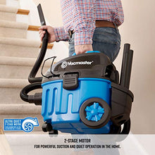 Load image into Gallery viewer, Vacmaster 4 Gallon, 5 Peak HP with 2-Stage Industrial Motor Wet/Dry Floor Vacuum, VF408, Blue
