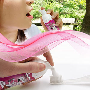 Snow Buddy Kids Bubble Toothpaste Foam with Strawberry Flavor, Anticavity Low Fluoride Foaming Toothpaste and Mouthwash for Dental Care 45ml (1.52 fl.oz)