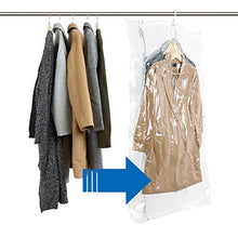 Load image into Gallery viewer, Hanging Vacuum Space Saver Bags for Clothes, 4 Pack Long 53x27.6 inches, Vacuum Seal Storage Bag Clothing Bags for Suits, Dress Coats or Jackets, Closet Organizer and Storage
