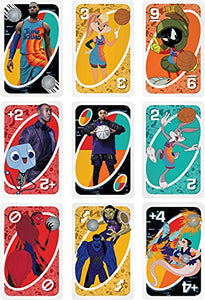 UNO Space Jam: A New Legacy Themed Card Game Featuring 112 Cards with Movie Graphics, Kid, Movie & Sports Fan Gift Ages 7 Years & Older.