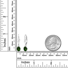 Load image into Gallery viewer, Gem Stone King 925 Sterling Silver Green Chrome Diopside Earrings For Women (1.60 Cttw, Gemstone Oval 7X5MM)
