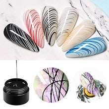 Load image into Gallery viewer, Painting Elastic Drawing Spider Gel 6 Colors Soak off UV LED Gel Polish, Drawing Nail Gel for Line, DIY Nail Art Manicure with Brushes
