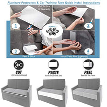 Load image into Gallery viewer, FurPals Furniture Protector from Cats, Anti Cat Scratch Deterrent Tape, Clear Double Sided Training Tape, Couch Protector from Scratching, 4 XL (17 in by 12 in) &amp; 4 Large (18 in by 9 in) Plus Extras
