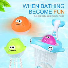 Load image into Gallery viewer, Bath Toy Sets, 36 Foam Bath Letters and Numbers, Floating Squirts Animal Toys Set with Fishing Net and Organizer Bag, Fish Catching  Game for Babies Infants Toddlers Bathtub Time

