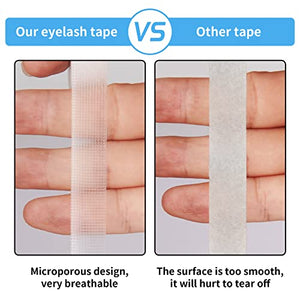 Kirecoo 6 Rolls Lash Tape Adhesive Eyelash Tape, Breathable Eyelash Extension Tape, PE Lash Tape for Eyelash Extensions, Eyelash Extension Supplies - 9 m/10 Yard Each Roll (Transparent)