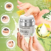 Load image into Gallery viewer, Eye Gel with Hyaluronic Acid, Reduce Dark Circles, Puffiness and Eye Bags. Anti Wrinkle Under Eye Treatment, Hydrating Gel with Collagen, Aloe and Vitamin E, Anti Aging Cream for Men &amp; Women

