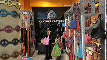 Load image into Gallery viewer, LIVE shop upcycled handmade leather bags and accessories in Rome
