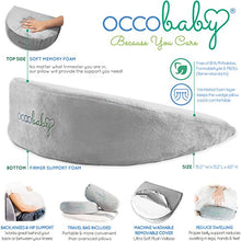 Load image into Gallery viewer, OCCObaby Pregnancy Pillow, Memory Foam Body Wedge for Belly, Knees and Back Support, Reversible Maternity Pillow with Removable Cover and Travel Bag
