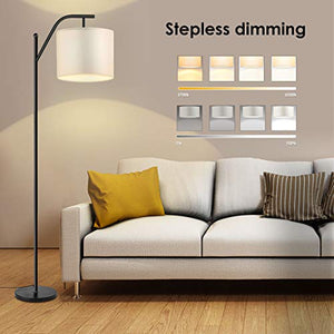 Floor lamp, Wellwerks Smart Light,- Classic Standing Industrial Arc Light with Lamp Shade, Modern Floor Lamp for Bedroom, Living Room, Study Room