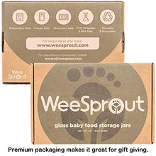 Load image into Gallery viewer, WeeSprout Glass Baby Food Storage Jars - 12 Set, 4 oz Baby Food Jars with Lids, Freezer Storage, Reusable Small Glass Baby Food Containers, Microwave &amp; Dishwasher Friendly, for Infants &amp; Babies
