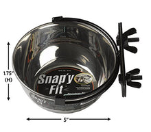 Load image into Gallery viewer, MidWest Homes for Pets Snap'y Fit Stainless Steel Food Bowl / Pet Bowl, 10 oz. for Dogs, Cats, Small Animals, Silver, 10 Ounces (1.25 cups)
