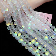 Load image into Gallery viewer, Oameusa 8mm Synthetic Agate Beads Frosted White Moonstone Stone Gemstone Round Loose Beads Agate Beads for Jewelry Making 1 Strand 15" 1 Strand per Bag-Wholesale

