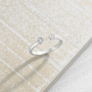 Silpada 'Bling' Midi Ring with Swarovski Crystals in Sterling Silver, Size 4