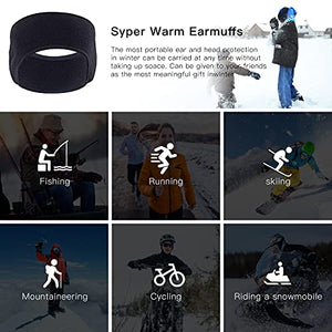 Ochoice Fleece Ear Warmers for Men Women, Ear Muffs Cover Running Headband for Winter Cycling
