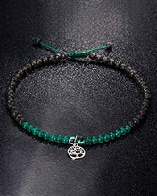 Load image into Gallery viewer, Lightock Lava Rock Tree of Life Anklet for Women Ankles Bracelets Evil Eye Bracelet Essential Oil Diffuser Natural Stone Adjustable
