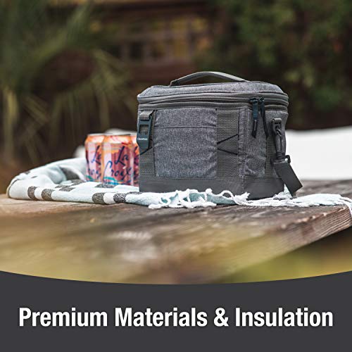 Load image into Gallery viewer, CleverMade Collapsible Soft Cooler Bag Tote - Insulated 30 Can Leakproof Small Cooler Box with Bottle Opener and Shoulder Strap for Lunch, Beach, and Picnic - Grey