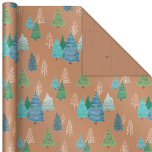 Load image into Gallery viewer, Hallmark Kraft Cut Lines on Reverse (3 Rolls: 90 sq ft TTL) Gift, Tri-Pack, Sustainable Holiday Wrap

