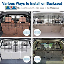 Load image into Gallery viewer, Vetoos Car SUV Dog Barrier, Vehicles Pet Divider Gate for Trunk Cargo Area - Extendable for Universal Fit, Foldable for Easy Storage, Straps &amp; Bungee Cords for Double Stability, Rust-Proof Metal Mesh
