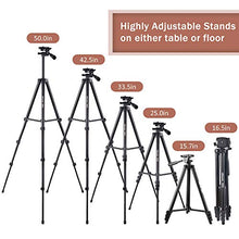 Load image into Gallery viewer, UBeesize 10" Selfie Ring Light with 50" Extendable Tripod Stand &amp; Flexible Phone Holder for Live Stream/Makeup/YouTube Video
