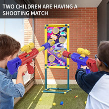 Load image into Gallery viewer, TEMI 2 in 1 Shooting Game Toy for Kids, 2pk Foam Ball Popper Air Guns with Shooting Target, 24 Foam Balls, 40 Foam Darts, Indoor and Outdoor Toys for Kids Ages 4 5 6 7 8 9 10+ Years Old Boys, Girls
