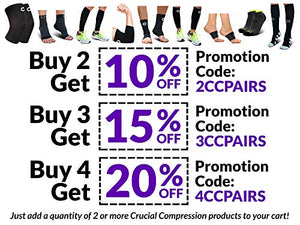 Calf Compression Sleeve for Men & Women (20-30mmHg) - Best Calf Compression Socks for Running, Shin Splint, Calf Pain Relief, Leg Support Sleeve for Runners, Medical, Air Travel, Nursing, Cycling