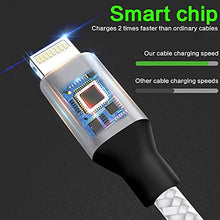 Load image into Gallery viewer, iPhone Charger [Apple MFi Certified] YEFOOT 5Pack(3/3/6/6/10FT) Lightning Cable Compatible iPhone 12Pro Max/12Pro/12/11/Pro/Xs Max/X/8 and More-Silver&amp;White
