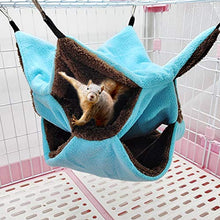 Load image into Gallery viewer, Sunhoo Small Pet Cage Hammock,Rat Hammock for Cage Small Animals 3 Tier Hanging Bed Guinea Pigs Pet Nap Sack Ferret Hamster Chinchilla Parrot Sugar Glider Ferret Squirrel Hideout, Accessories Bedding
