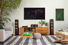 Load image into Gallery viewer, Polk Signature Elite ES30 Center Channel Speaker - Hi-Res Audio Certified and Dolby Atmos &amp; DTS:X Compatible, 1" Tweeter &amp; Two 5.25" Woofers, Dual Power Port for Effortless Bass, Contemporary Walnut
