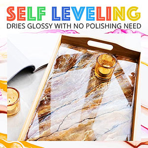 CRAFT RESIN Epoxy Resin Kit - Crystal Clear Resin & Hardener for Jewelry, Countertop, Crafts, & Art Resin Molds - Food Safe, Self Leveling with Gloss, UV & Heat Resistant, No Bubble & Yellowing 34Oz