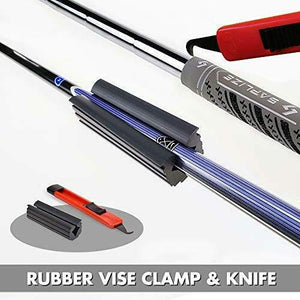 SAPLIZE Golf Regriping Kit with 15 Tapes, 5oz Solvent, Vise Clamp and Hook Blade Included