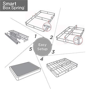ZINUS 9 Inch Metal Smart Box Spring / Mattress Foundation / Strong Metal Frame / Easy Assembly, Twin