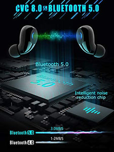 True Wireless Earbuds, Viixm in-Ear IPX6 Waterproof Bluetooth Headphones with Stereo Calls, Easy Pairing, Single/Twin Mode for Office/Gym/Travel (Black)