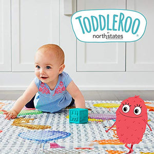 Toddleroo by North States Superyard 6 Panel Baby Play Yard/Barrier with Wall Mount Kit: Create a safe play area or extra wide baby gate anywhere. 38.5" - 201" wide, 18.5 ft. enclosure (26" tall, Gray)