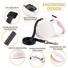 Load image into Gallery viewer, Fida Retractable Dog Leash X-Small Breed, 10 ft Durable Pet Walking Leash for Extra Small Dogs/Cats/Small Animals up to 18 lbs, 360° Tangle Free, White
