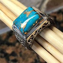 Load image into Gallery viewer, Gorgeous Blue Mohave Copper Turquoise 925 Sterling Silver Men&#39;s Ring Size 7, 8, 9, 10, 11, 12, 13
