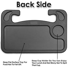 Load image into Gallery viewer, lebogner Auto Steering Wheel Desk, Laptop, Tablet, iPad Or Notebook Car Travel Table, Food Eating Hook On Steering Wheel Tray, for Constant Travelers, Fits Most Vehicles Steering Wheels
