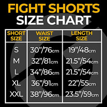 Load image into Gallery viewer, Gold BJJ Jiu Jitsu Shorts - IBJJF Approved No Gi Fight Short - for Grappling, MMA, Wrestling, Muay Thai &amp; Boxing (X-Small) Black
