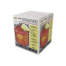 Load image into Gallery viewer, Eagle UI-50-FS Red Galvanized Steel Type I Gasoline Safety Can with Funnel, 5 gallon Capacity, 13.5" Height, 12.5" Diameter,Red/Yellow
