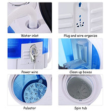 Load image into Gallery viewer, Giantex 16lbs Portable Mini Washing Machine Gravity Drain Compact Twin Tub Washer Spinner, Ideal for Dorms, Apartments, RVs, Camping
