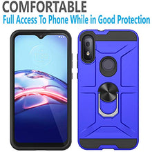 Load image into Gallery viewer, STARSHOP - T-Mobile Revvl 4 Case, with [Tempered Glass Protector Included] Metal Ring Stand Shockproof Drop Protection Phone Cover-Blue
