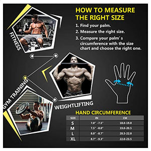 Updated 2020 Version Professional Ventilated Weight Lifting Gym Workout Gloves with Wrist Wrap Support for Men & Women, Full Palm Protection, for Weightlifting, Training, Fitness, Hanging, Pull ups