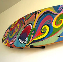 Load image into Gallery viewer, StoreYourBoard Naked Surf, The Original Minimalist Surfboard Wall Rack, Display Rack, Black
