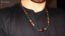 Load image into Gallery viewer, Men Long Necklace - Real Gemstone Necklace men neckless men's necklace Handmade
