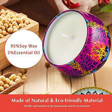 Load image into Gallery viewer, Yinuo Mirror Scented Candles Gift Set, Natural Soy Wax 4.4 Oz Portable Travel Tin Candles Women Gift with Strongly Fragrance Essential Oils for Aromatherapy- 4 Pack
