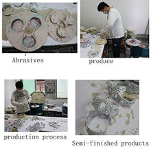 Load image into Gallery viewer, jianxi Women's Antique Rgentium Plated Base Heart Compressed Turquoise Bracelet Cuff Bangle Fashion Jewelry (1323A Blue)
