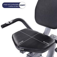 Load image into Gallery viewer, MaxKare Recumbent Exercise Bike Indoor Cycling Stationary Bike with Adjustable Seat and Resistance, Pulse Monitor/Phone Holder (Seat Height Adjustment by Lever)
