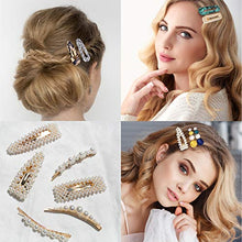 Load image into Gallery viewer, 20Pcs Pearl Hair Clips - QCAiheng Fashion Korean Style Pearls Hair Barrettes Sweet Artificial Macaron Acrylic Resin Barrettes Hairpins,Ladies and Girls Headwear Styling Tools Hair Accessories
