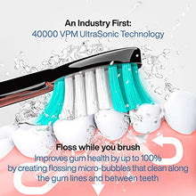 Load image into Gallery viewer, AquaSonic Black Series Ultra Whitening Toothbrush - 8 DuPont Brush Heads &amp; Travel Case Included - Ultra Sonic 40,000 VPM Motor &amp; Wireless Charging - 4 Modes w Smart Timer - Modern Electric Toothbrush
