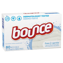 Load image into Gallery viewer, Bounce Free &amp; Gentle, Fabric Softener Sheets, 80 Count
